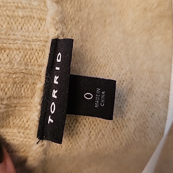 NWOT Torrid size 0 Vegan Cashmere Long Cardigan Oatmeal - Picture 5 of 8